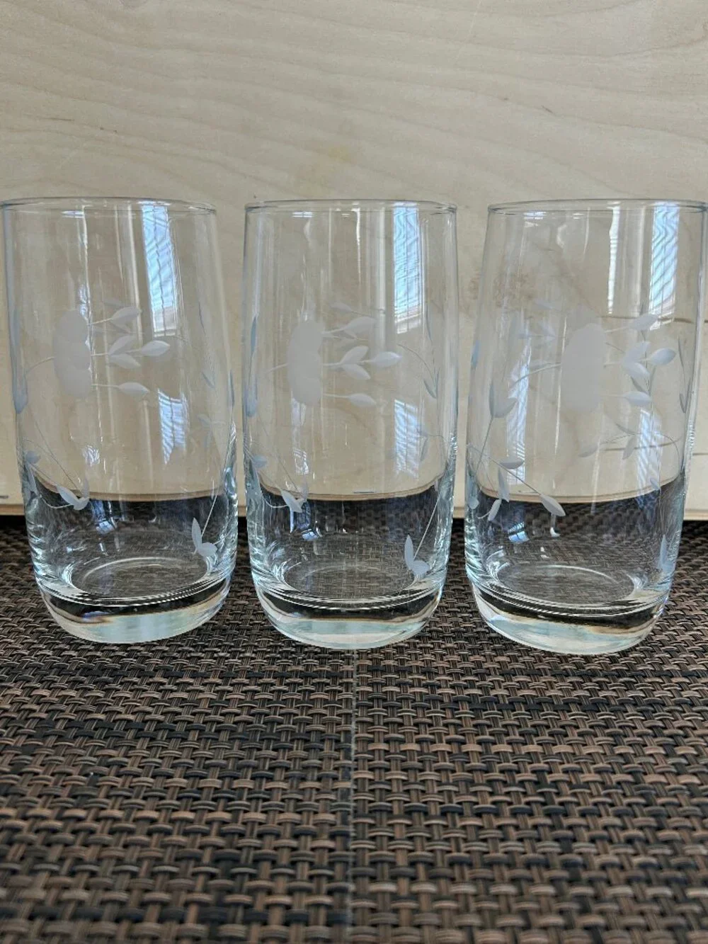 Princess House #497 Crystal Glasses Set of 3 Original Box & Manual (PRICE DROP)!